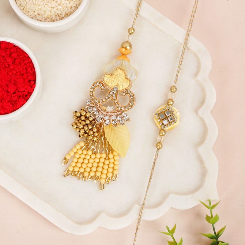 Golden Glow Rakhi Lumba Gift Set