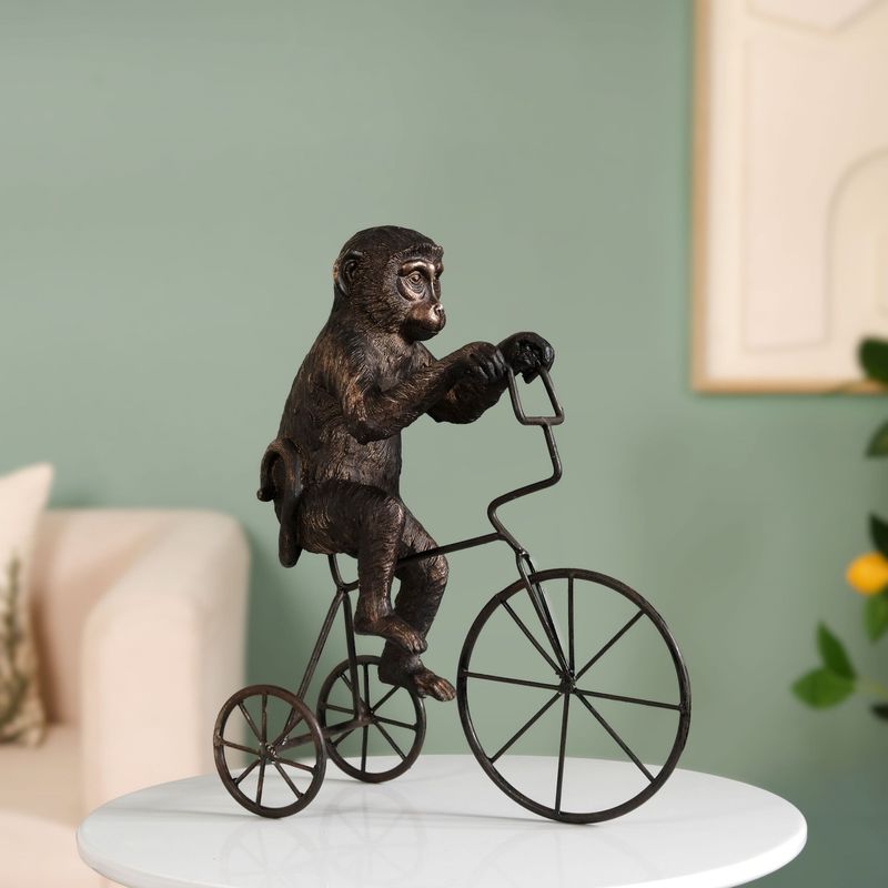 Cyclist Monkey Decorative Art