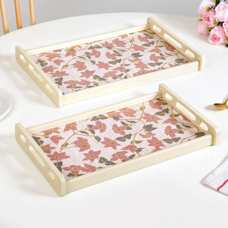 Florentia Wooden Serving Tray Set Of 2