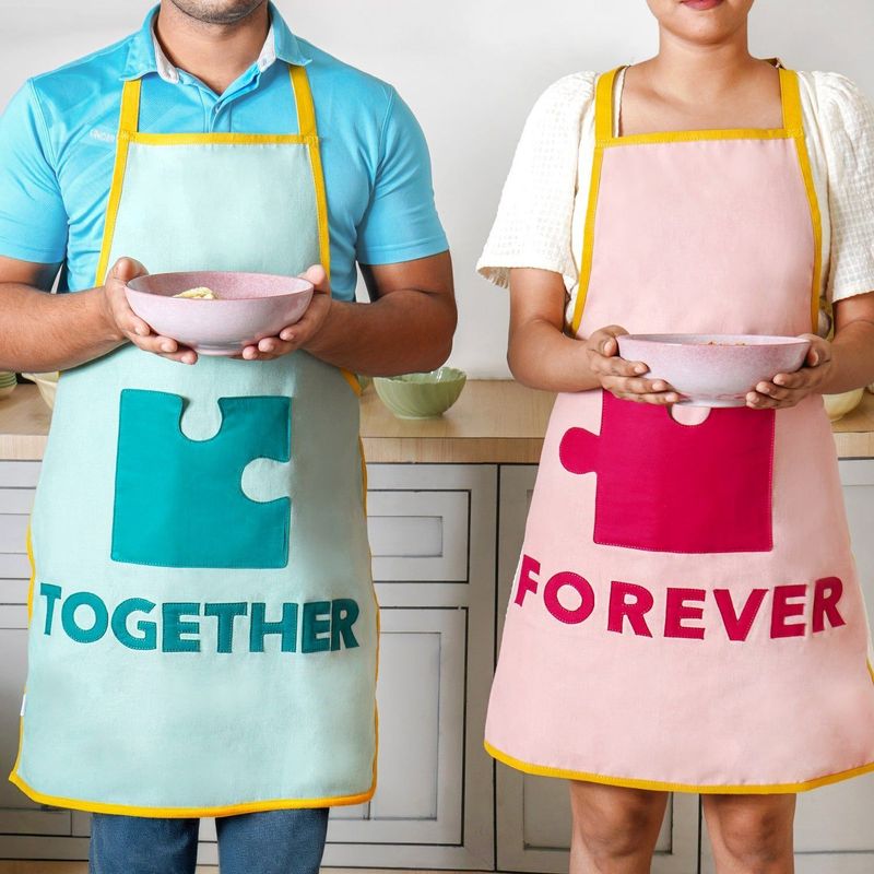 Together Forever Couple Apron Set