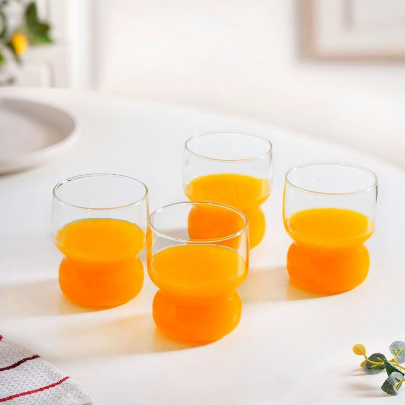 Transparent Borosilicate Glass Tumbler Set Of 4 310ml