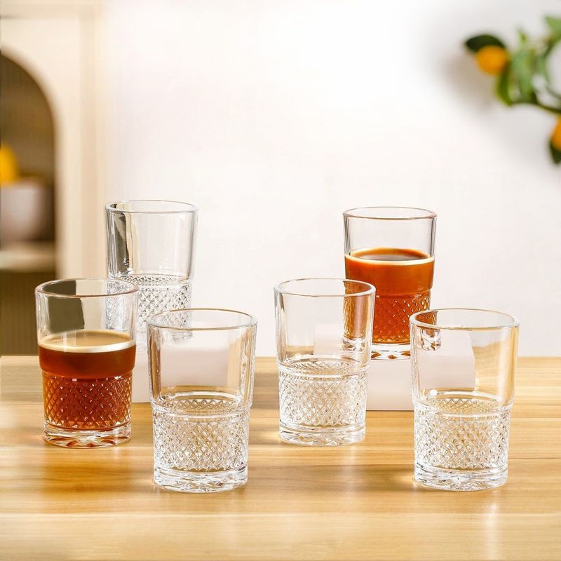 Textured Tea Glass Set Of 6 190ml