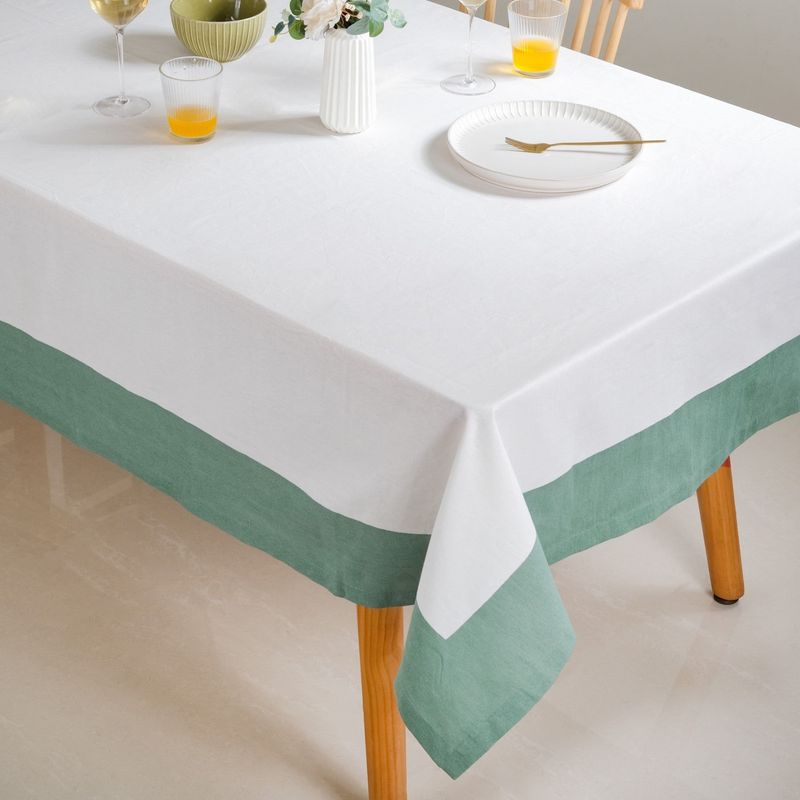 Ventosa Cotton Tablecloth For 6 Seater In Teal 200x150cm