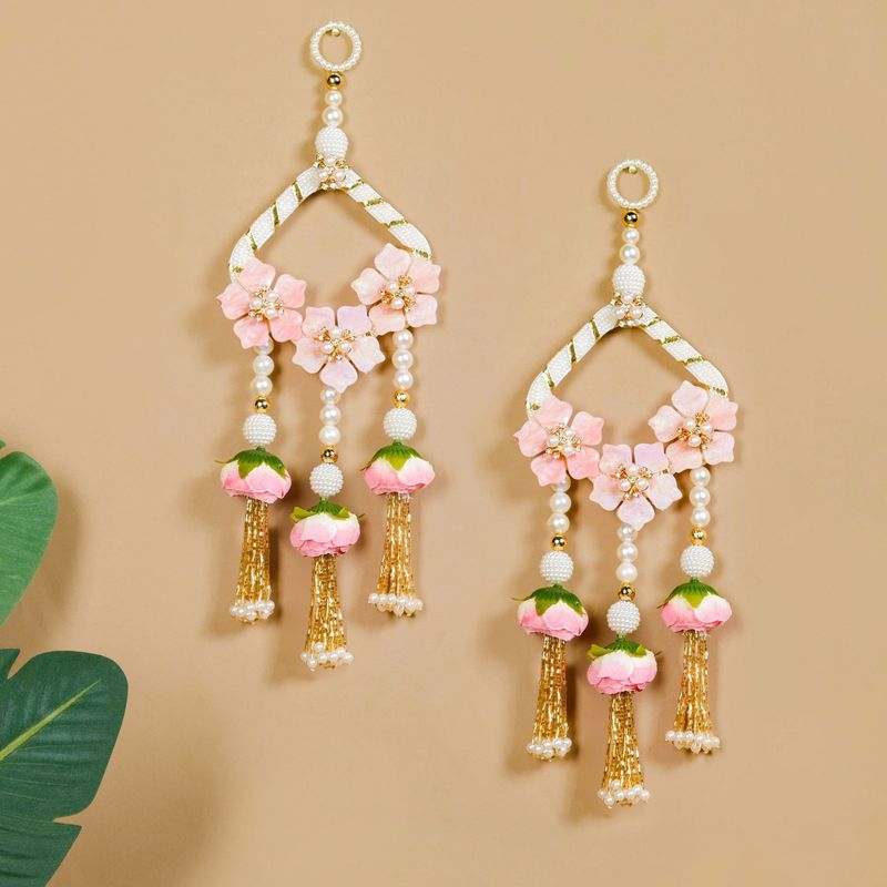 Rosebud And Pearl Decorative Door Hanging Set Of 2