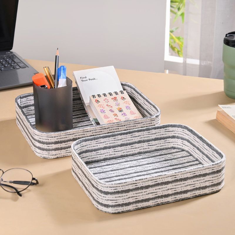 SlateLine Desk Organiser Tray Set Of 2
