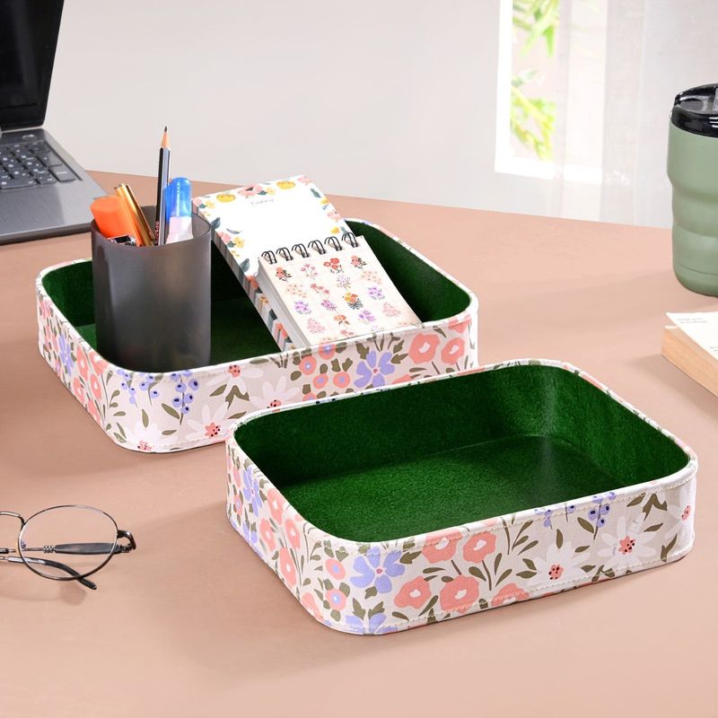 Set Of 2 Florina Desk Organiser Tray
