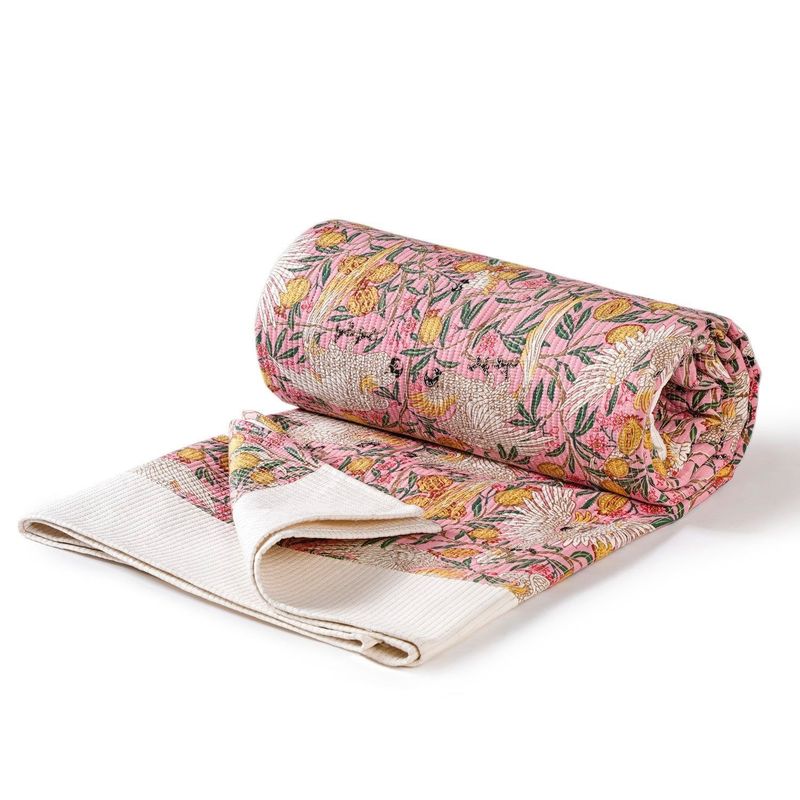 Songbird Quilted Cotton Quilted Bedcover 250x220cm