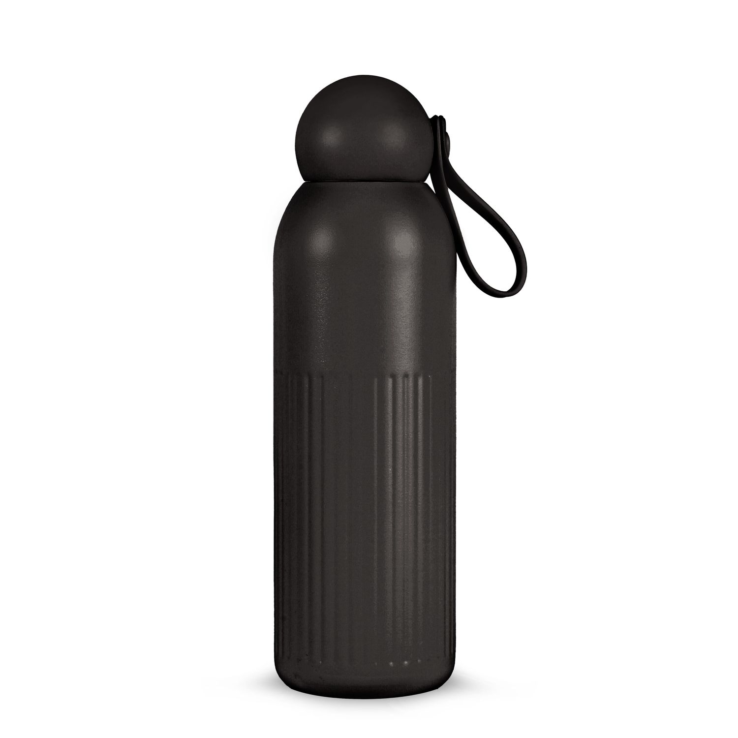 Sagaform Tekla stalen fles (gerecycled) 500 ml, Kleur: Zwart