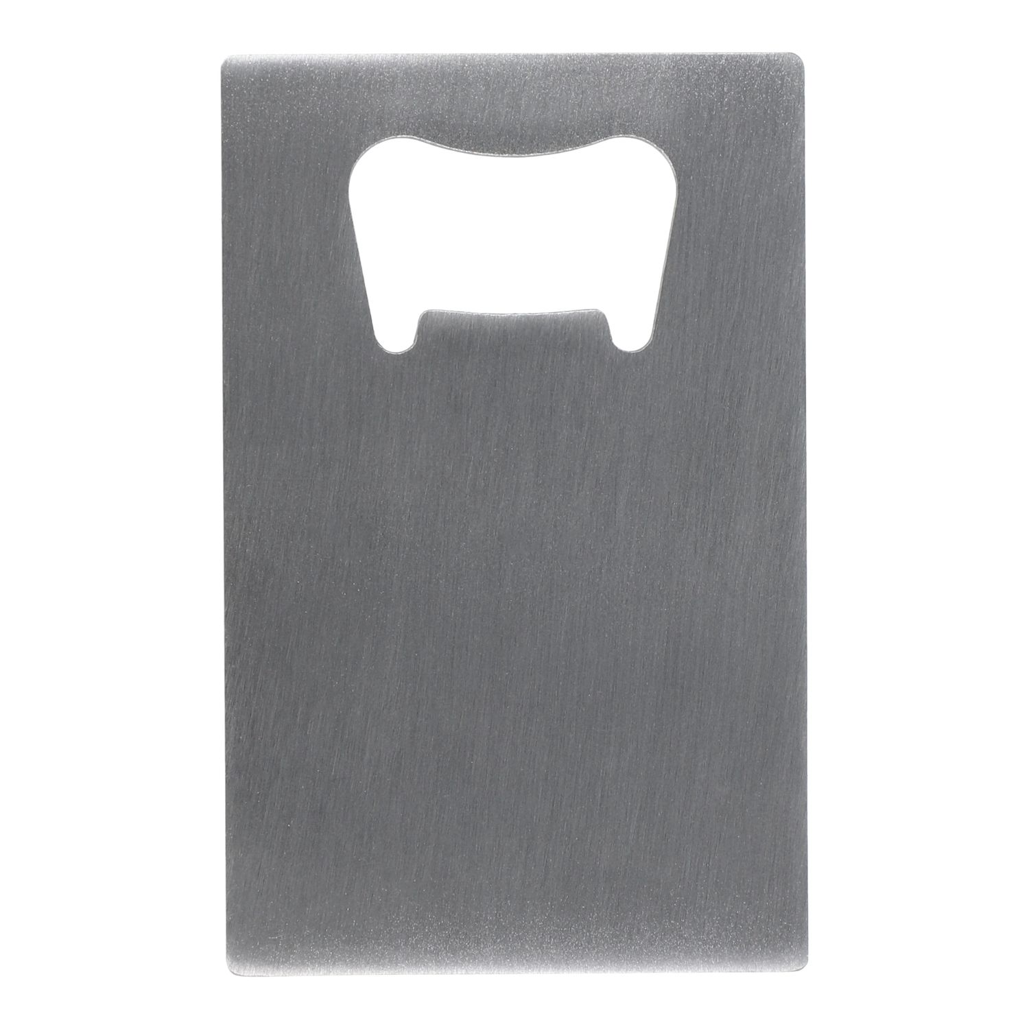 RVS flesopener in creditcardformaat, Kleur: Zilver