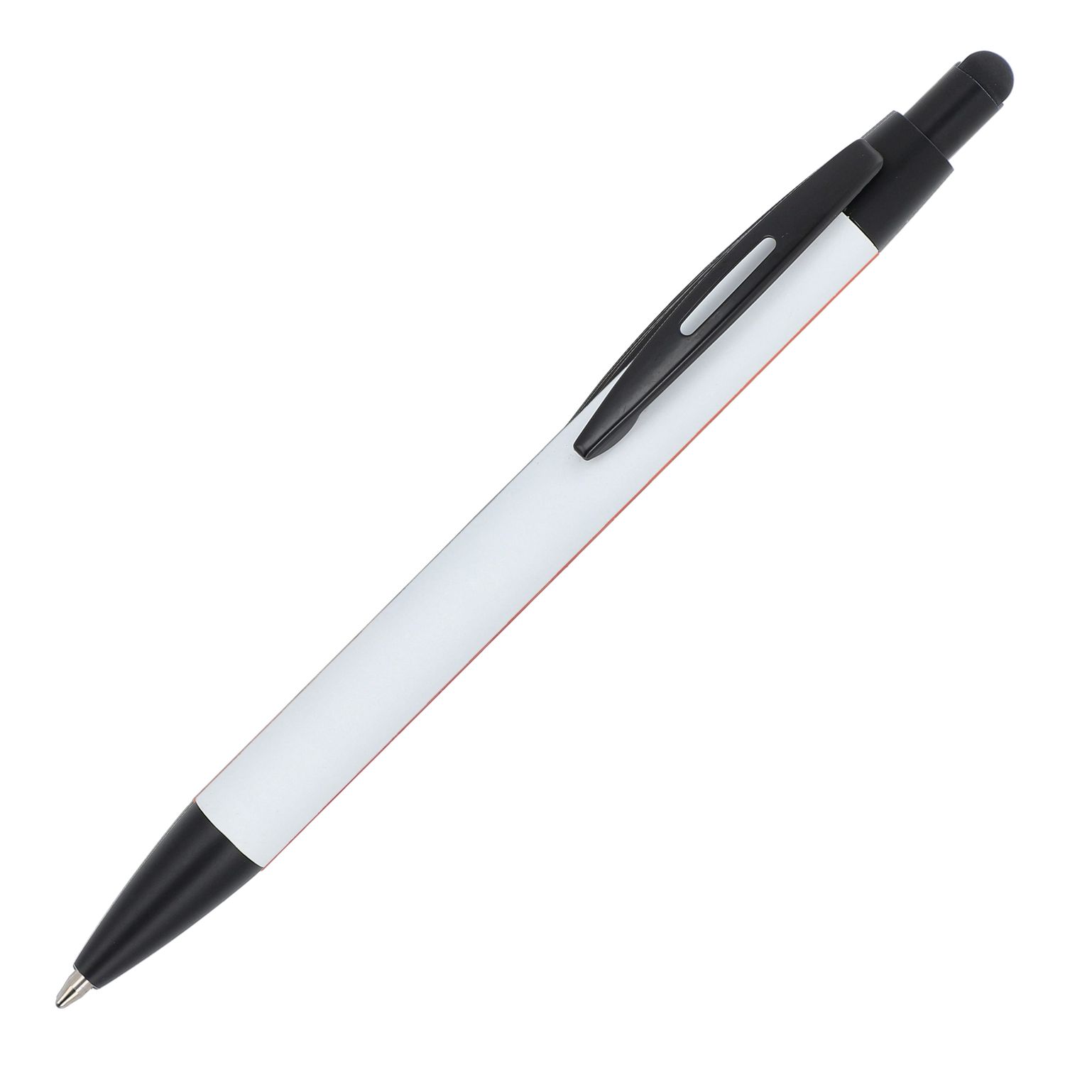 Balpen Alaska soufttouch met stylus R-AL, Kleur: Wit