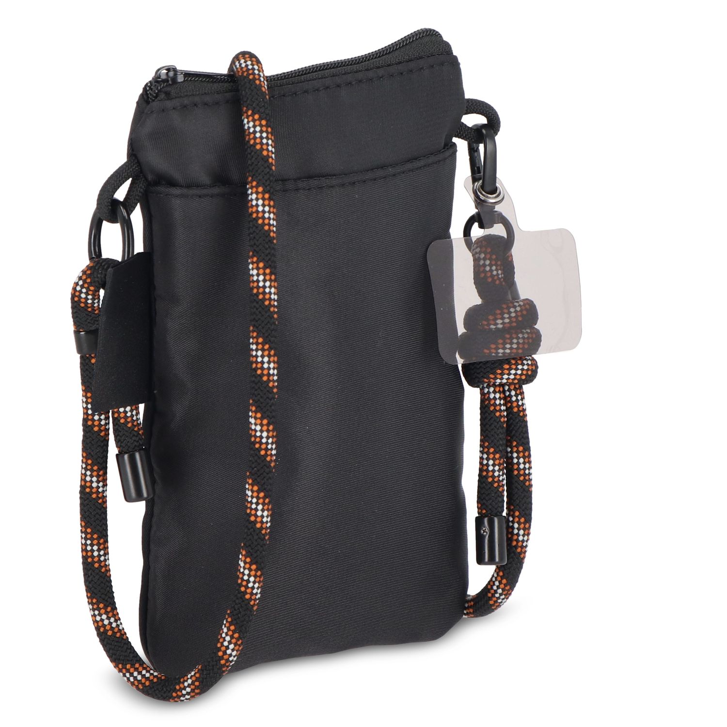 Pocket Everyday Essentials pouch met paracord draagkoord, Kleur: Zwart