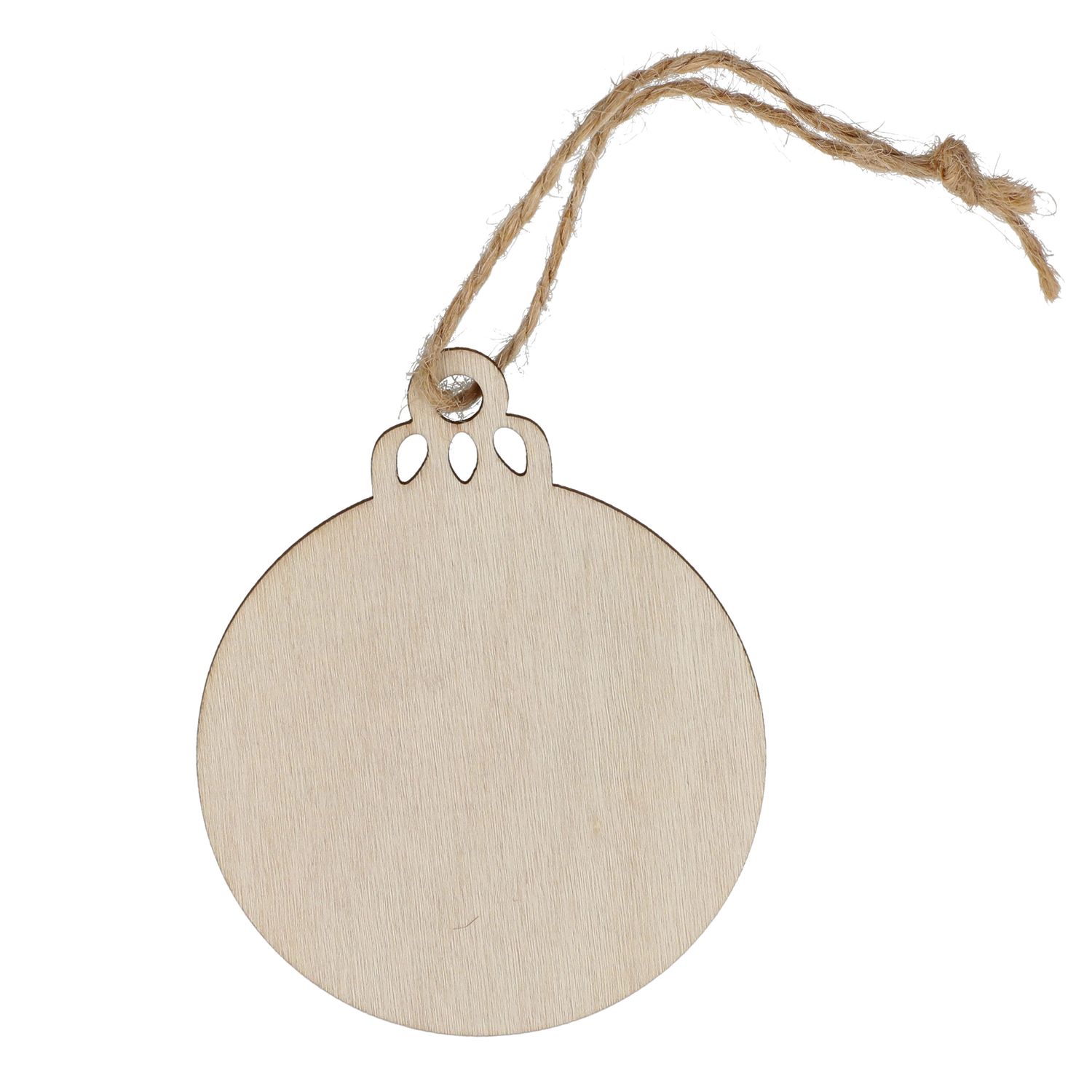 Houten kerstornament kerstbal, Kleur: Natuur