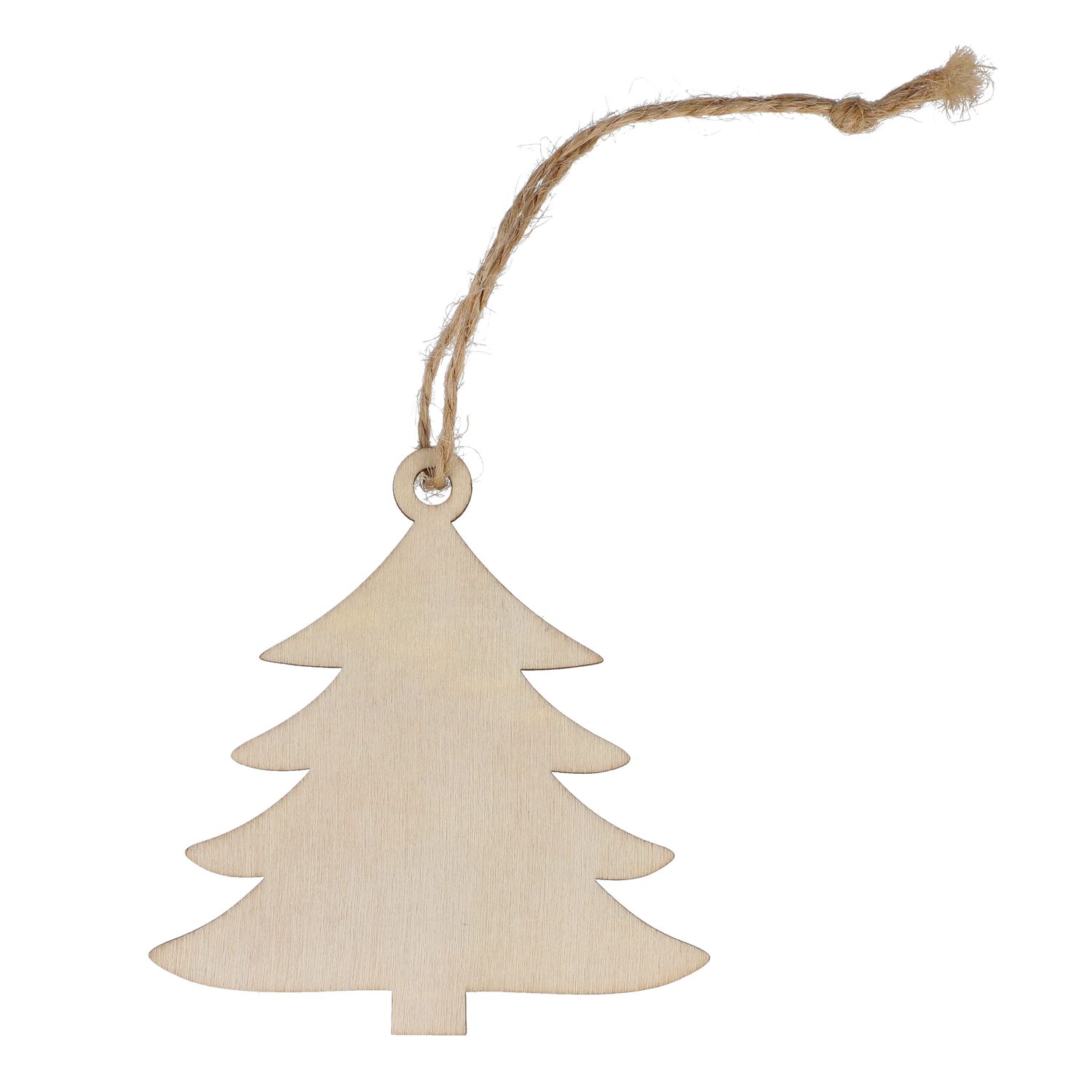Houten kerstornament kerstboom, Kleur: Natuur