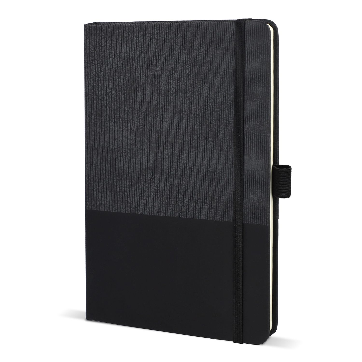 Notitieboek Thermo-leder A5, Kleur: Zwart