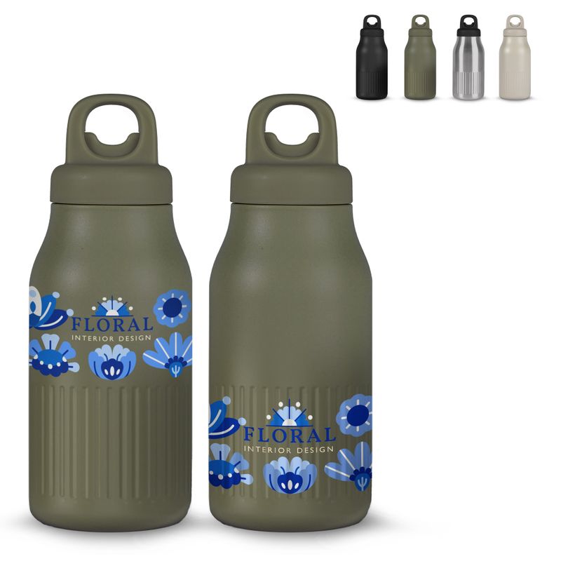 Sagaform Truls stalen fles met handige openklik dop (gerecycled) 500 ml