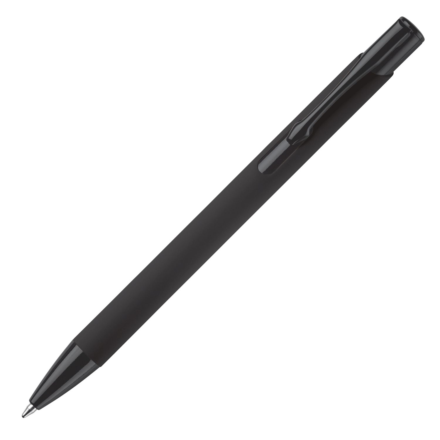 Balpen Alicante soft touch, Kleur: Zwart / Zwart