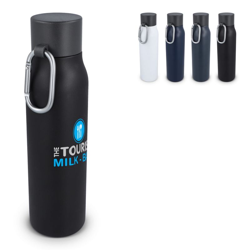 Thermofles matte finish met caribiner 600ml