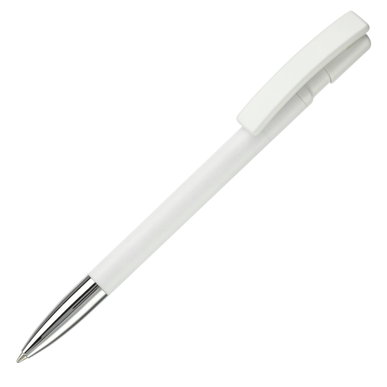 Balpen Nash metalen tip hardcolour, Kleur: Wit / Wit