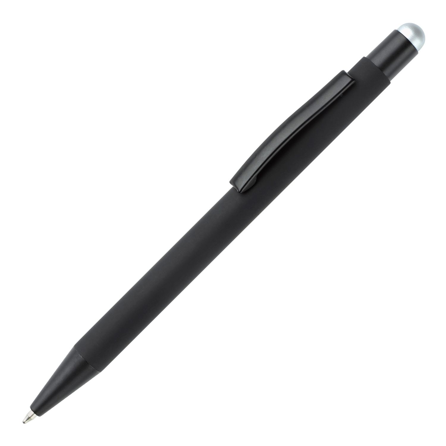 Balpen New York stylus metaal, Kleur: Zwart / Zilver