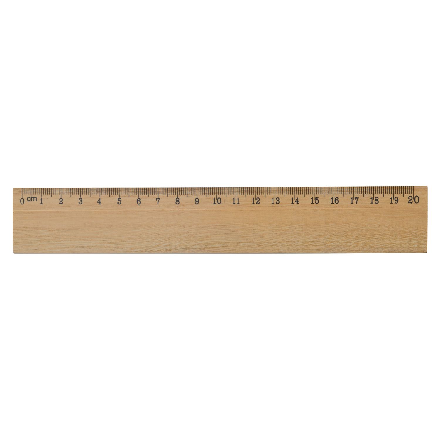 Houten liniaal 20cm, Kleur: Hout