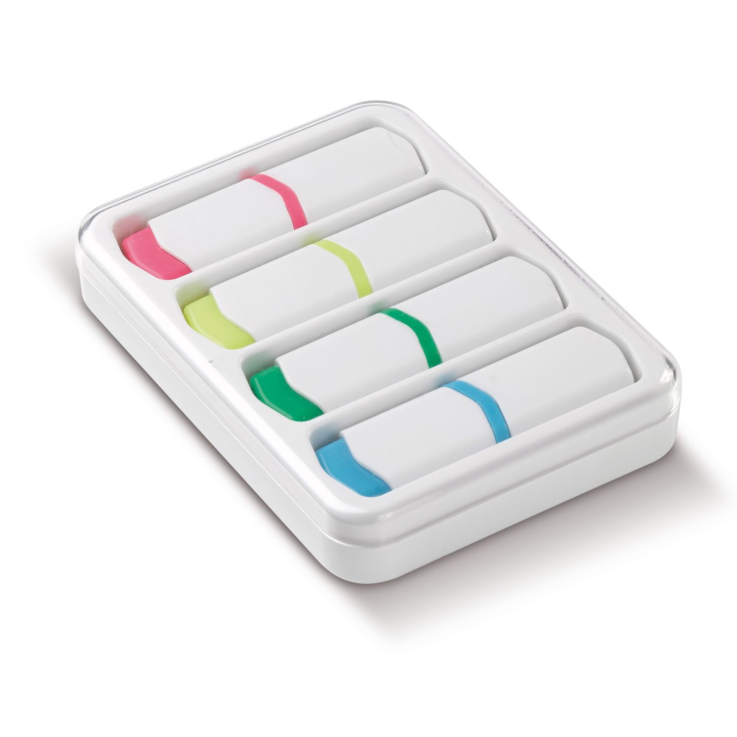 Mini tekstmarkers set van 4, Kleur: Wit