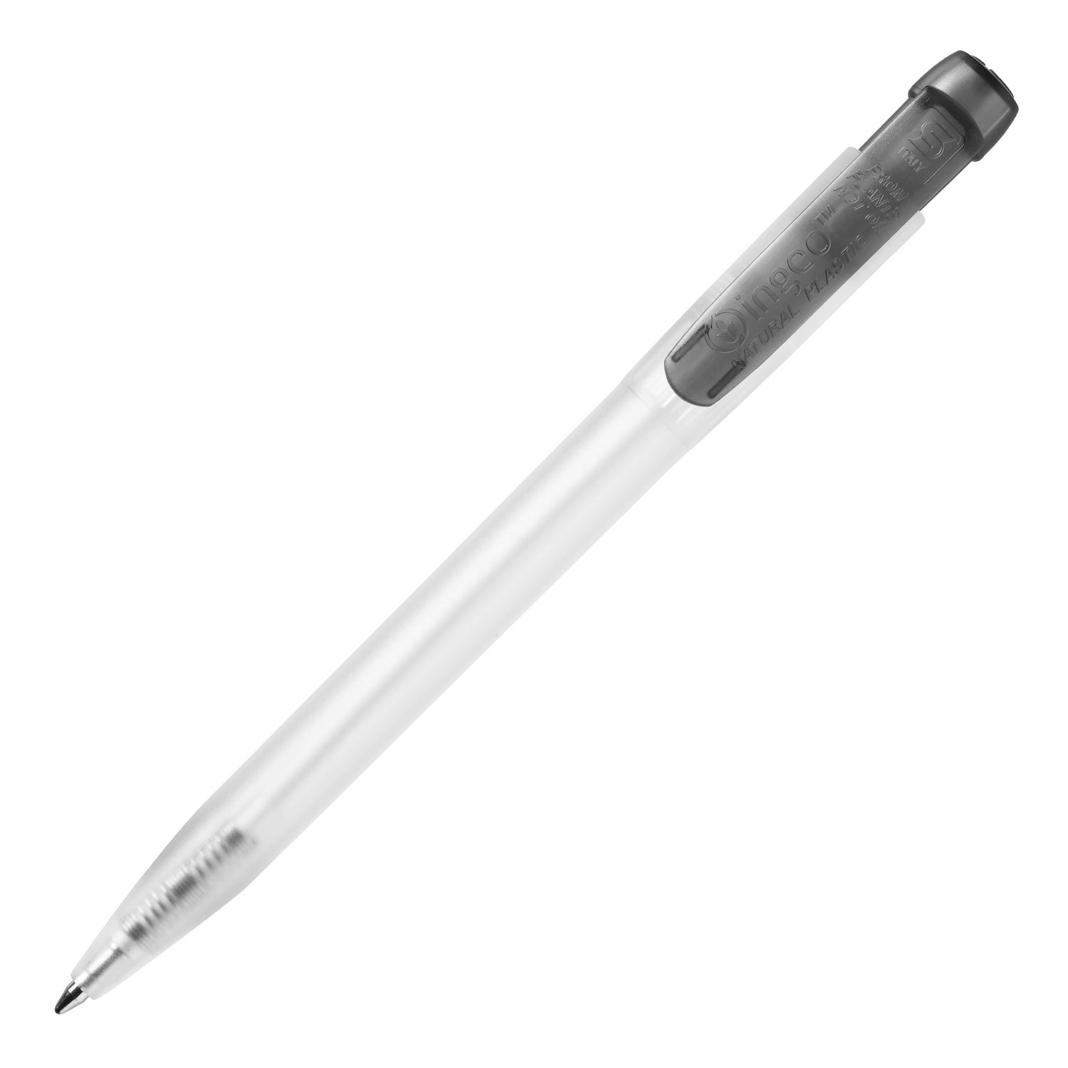 Balpen Ingeo TM Pen Clear transparant, Kleur: Ecru / Zwart