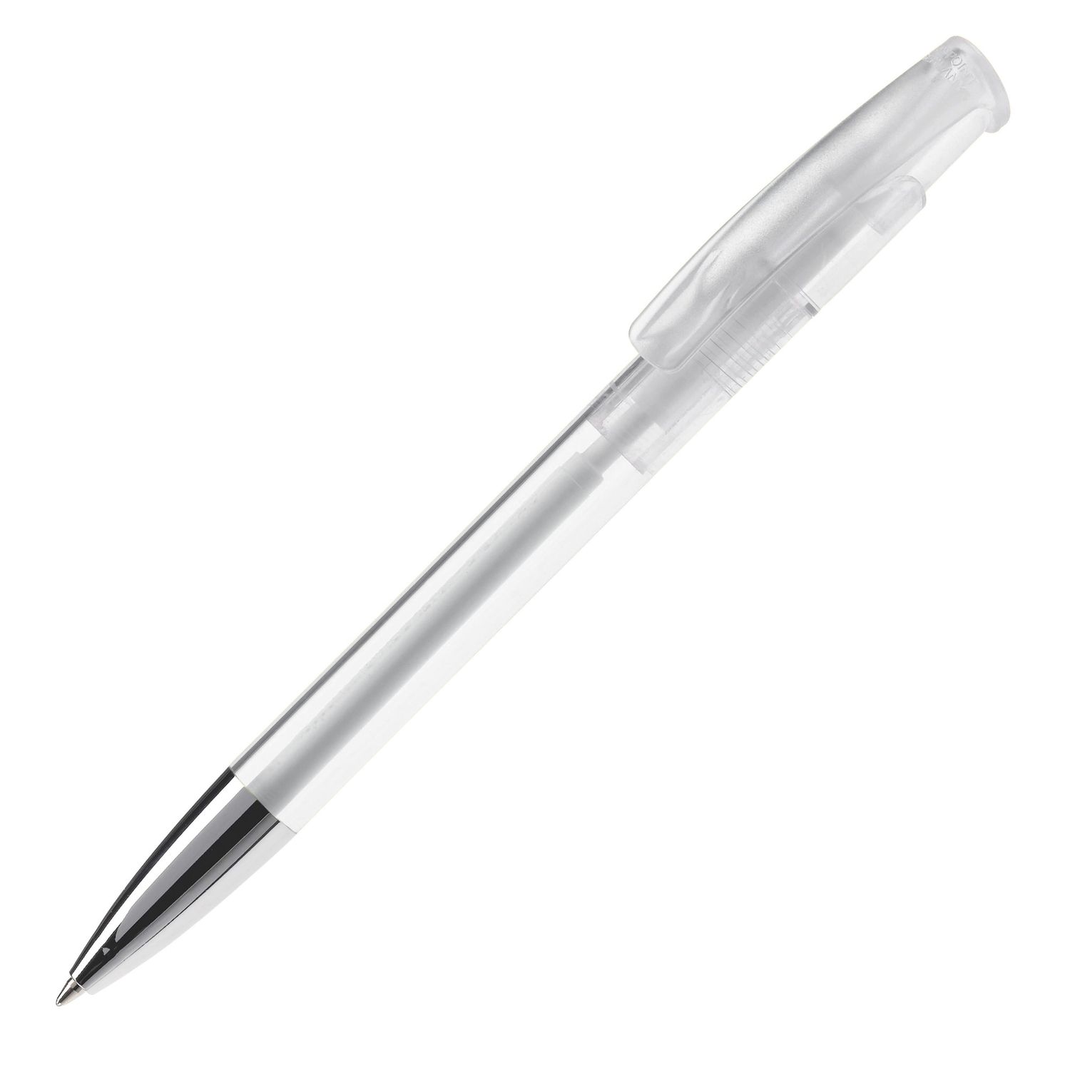 Balpen Avalon metal transparant, Kleur: Transparant / Wit