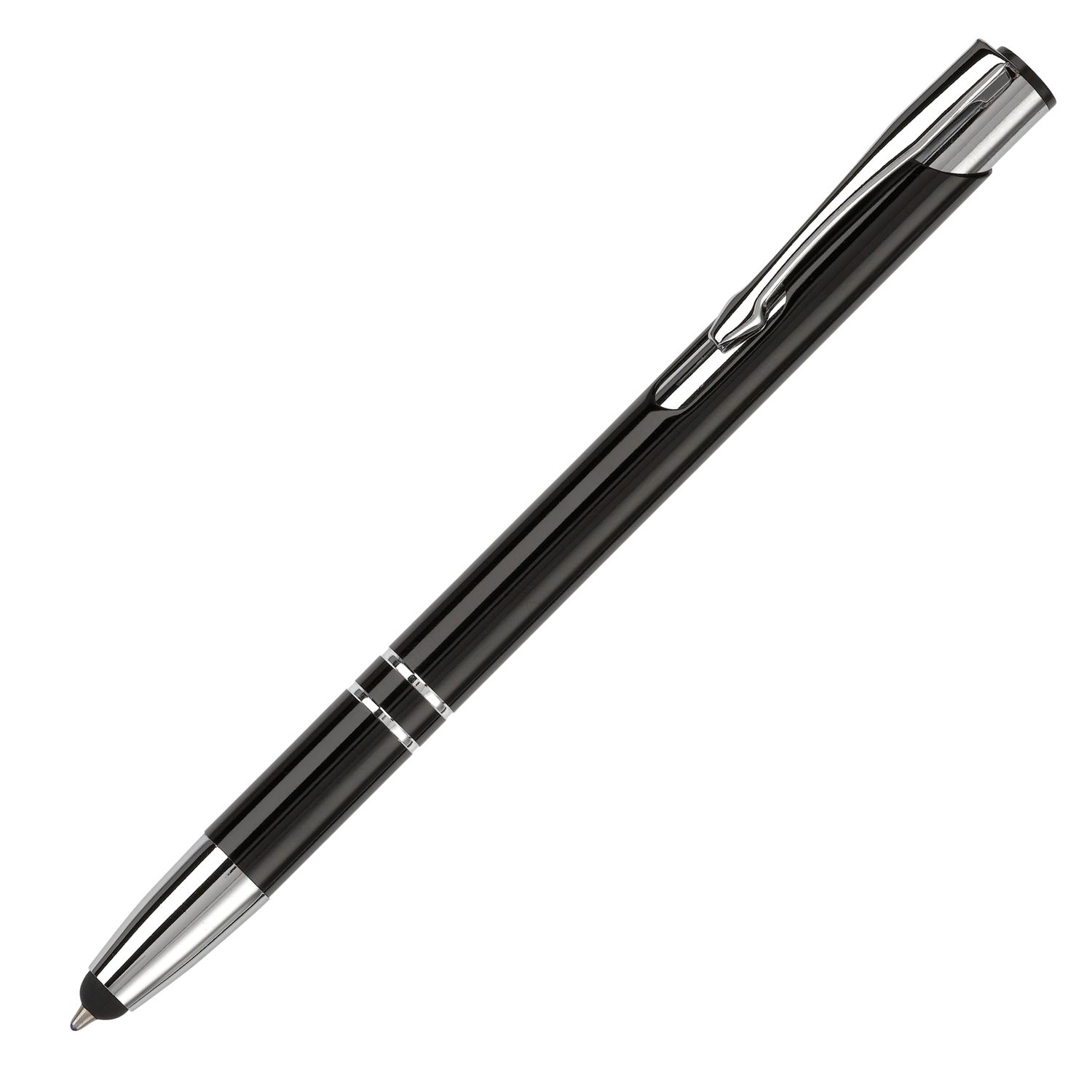 Balpen Alicante stylus metaal, Kleur: Zwart