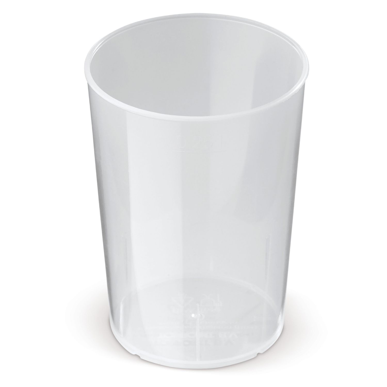 Ecologische cup PP 250ml, Kleur: Transparant