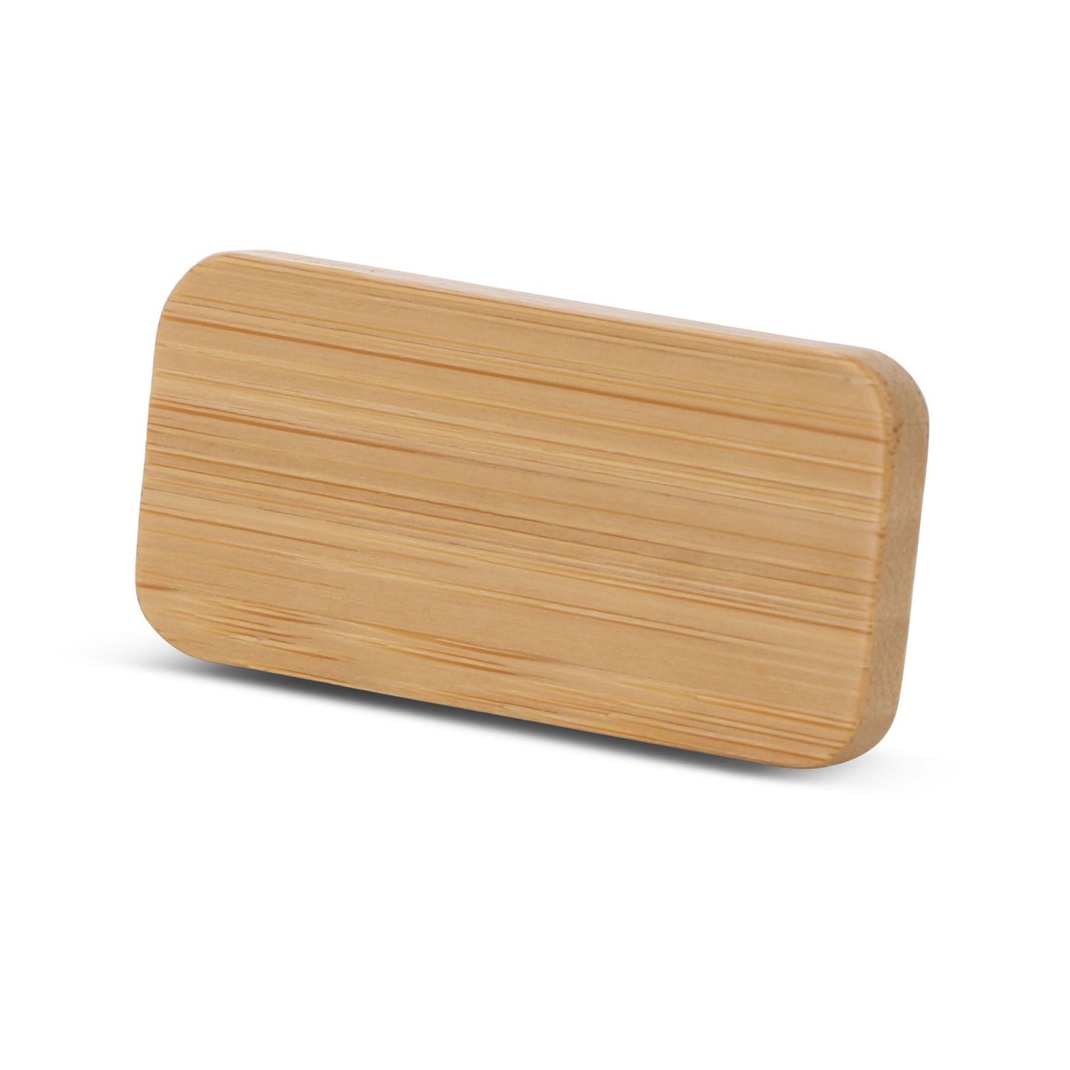 Naambadge Bamboe met speld, Kleur: Natuur