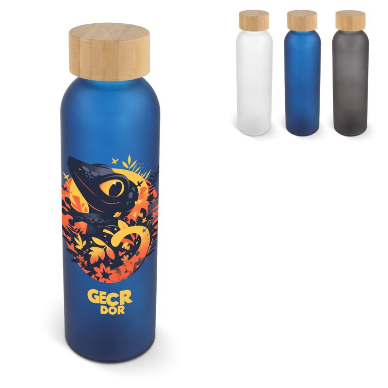 Waterfles glas &amp; bamboe 500ml