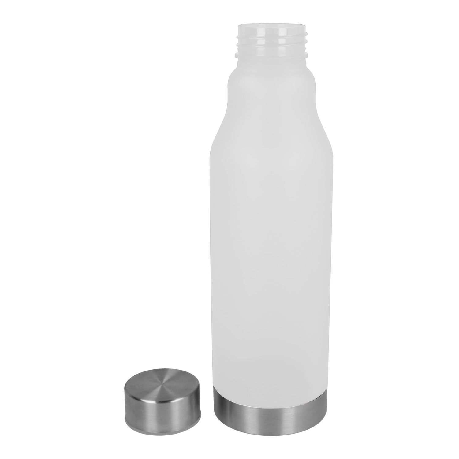 R-PET fles mat 600ml, Kleur: Ecru / Wit