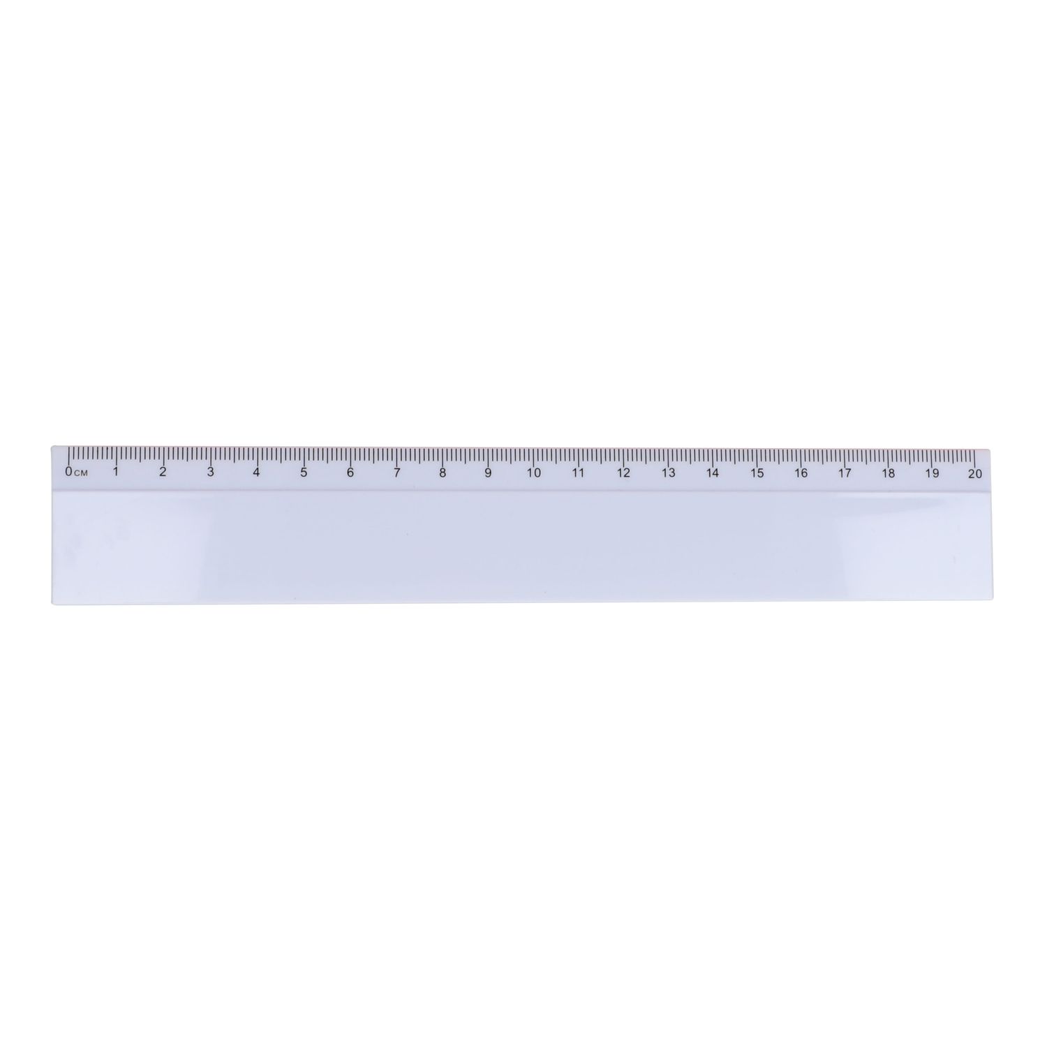 Liniaal 20cm, Kleur: Wit