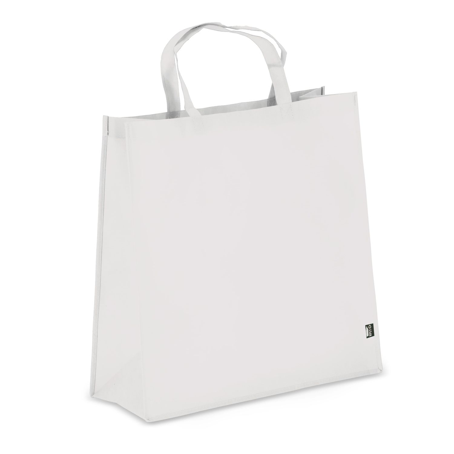 R-PET Draagtas non-woven 45 x 18 x 45cm 75g/m², Kleur: Wit