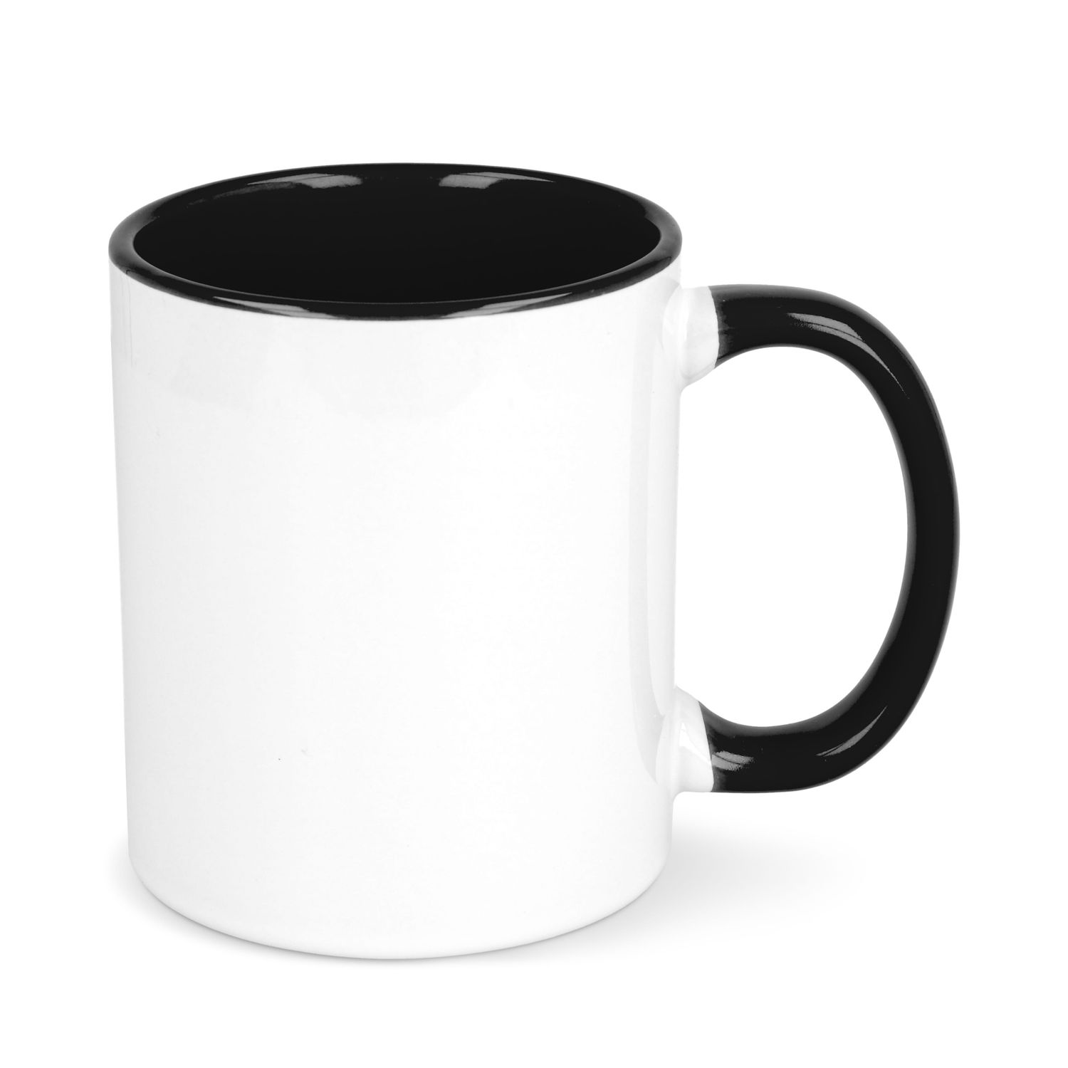 Mok subli Oslo gekleurde binnenkant &amp; handvat 300ml, Kleur: Wit / Zwart
