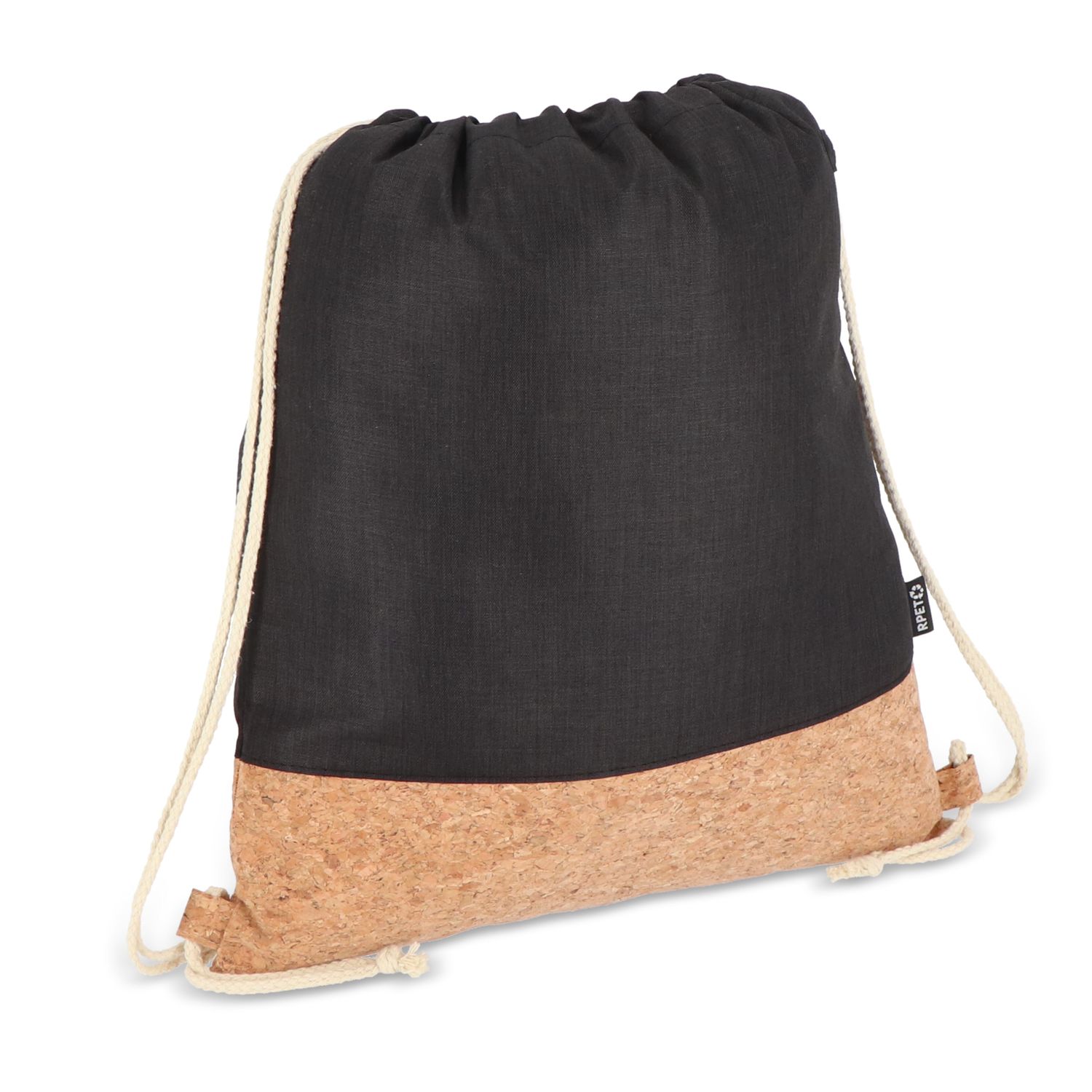 Koordzak R-PET &amp; kurk 35 x 40cm, Kleur: Zwart