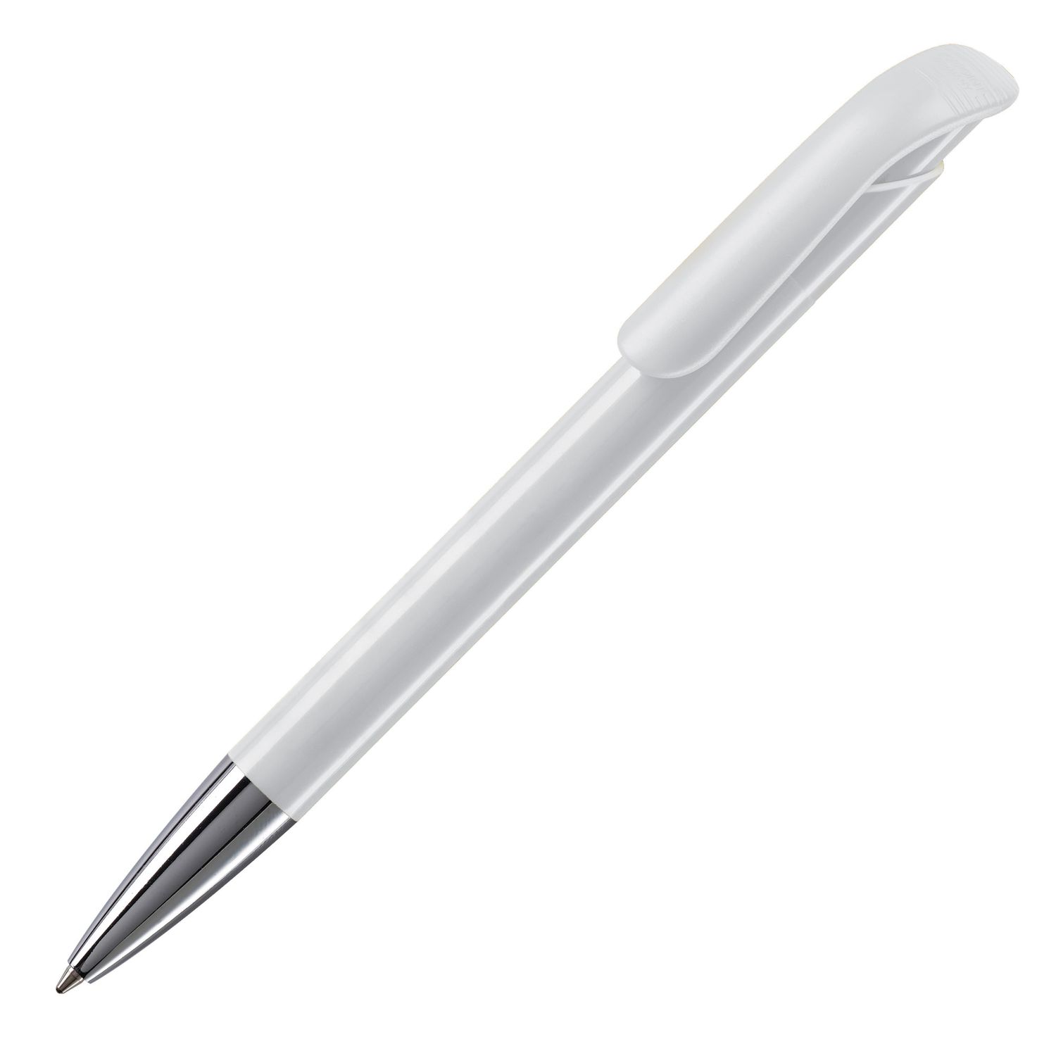 Balpen Atlas hardcolour metalen tip, Kleur: Wit