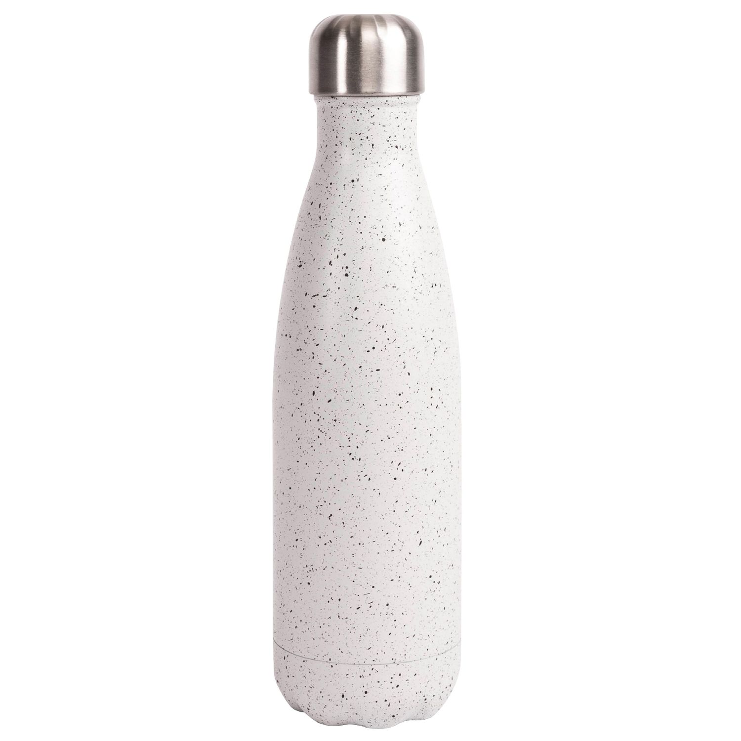 Sagaform Nils stalen fles Splash 500ml, Kleur: Wit / Zwart