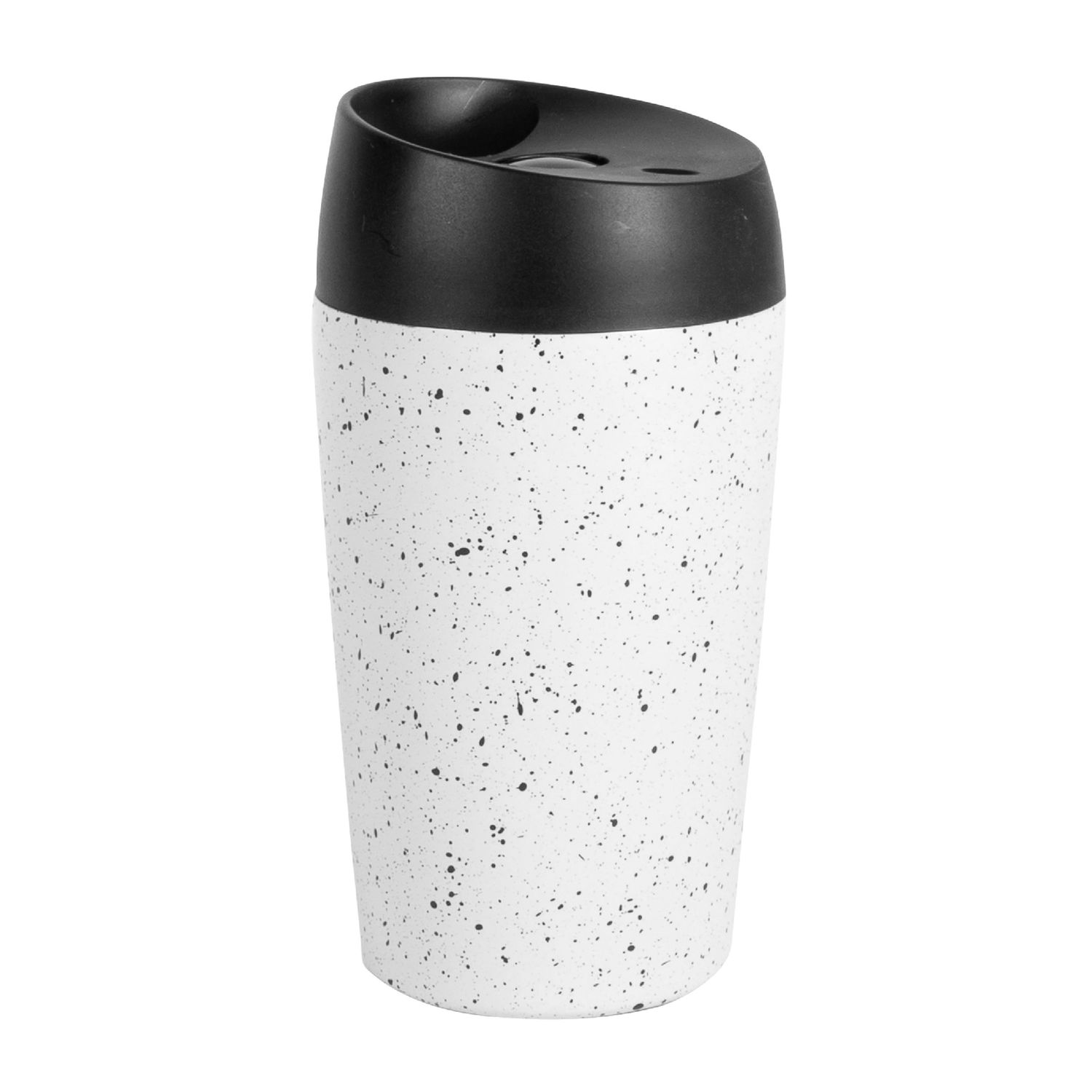 Sagaform Loke Dubbelwandige mok Splash 240ml, Kleur: Wit / Zwart