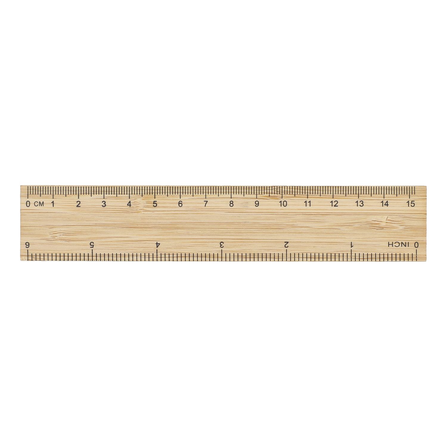 Bamboe liniaal 15cm, Kleur: Natuur