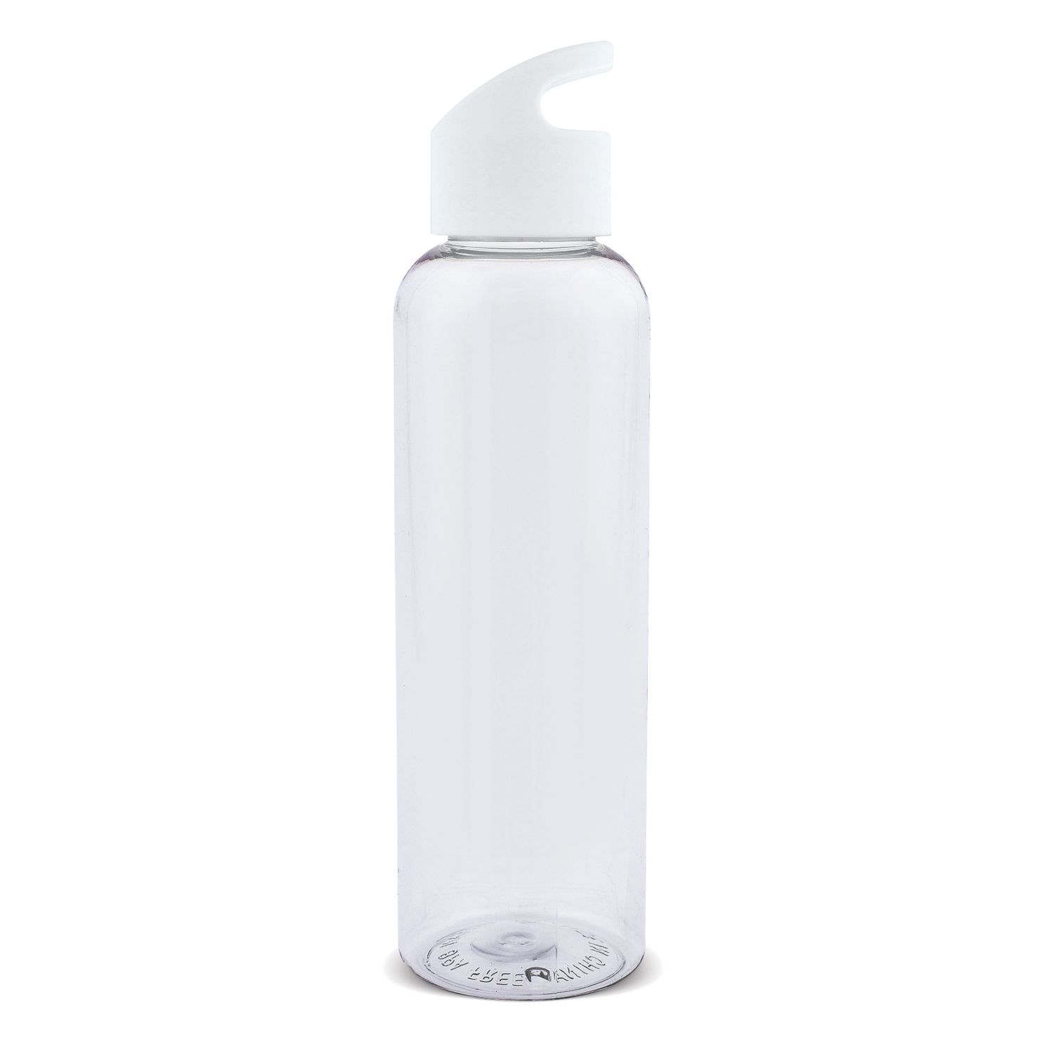 Waterfles Loop transparant R-PET 600ml, Kleur: Transparant / Wit