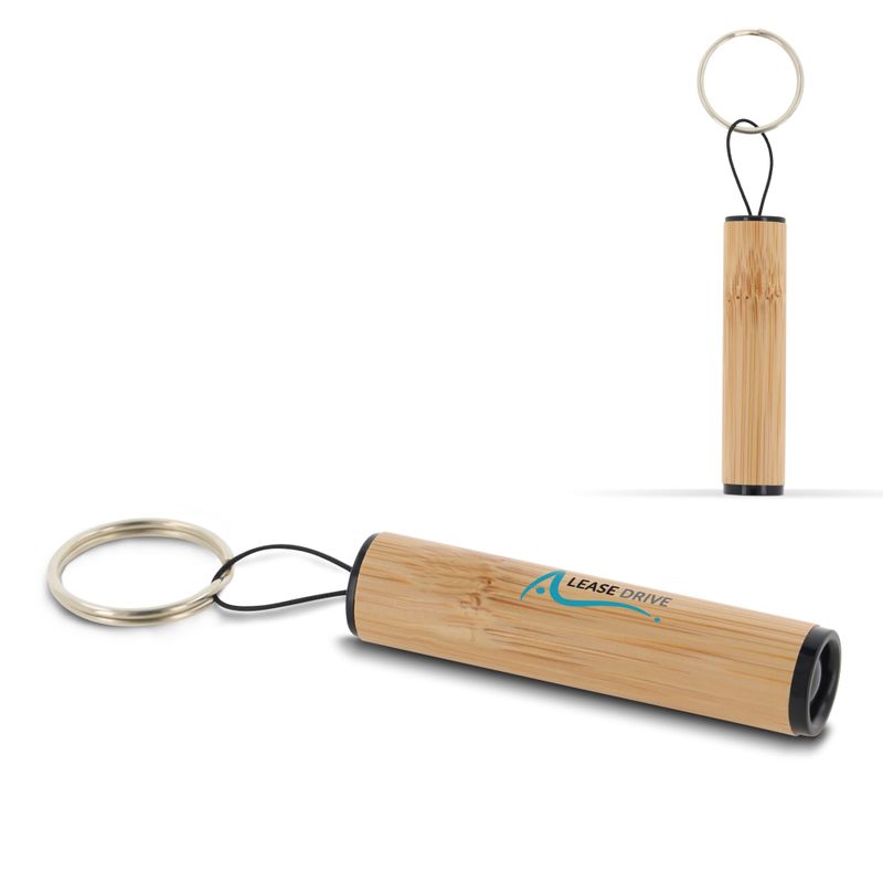 Zaklamp sleutelhanger bamboe