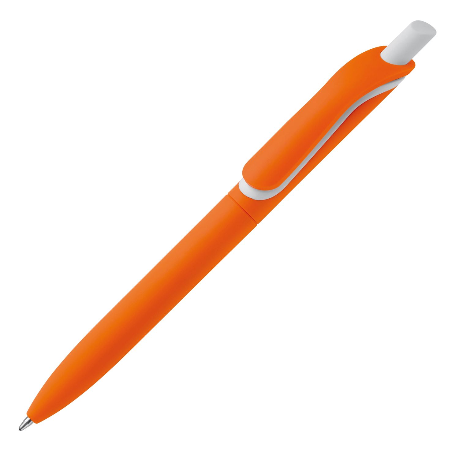 Balpen Click Shadow soft touch Made in Germany, Kleur: Oranje