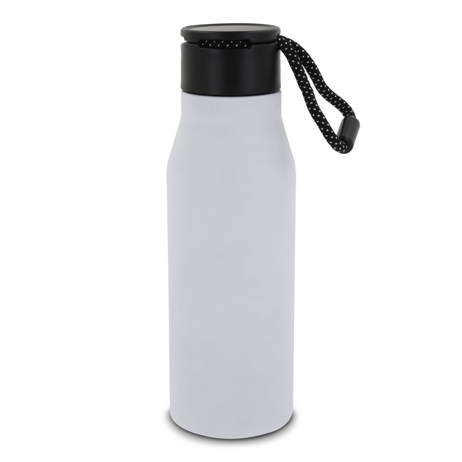 Thermofles met touw 600ml, Kleur: Wit