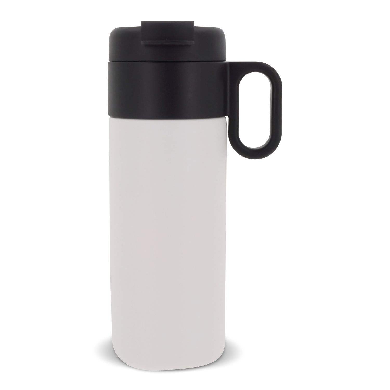 Thermofles Flow met handvat sublimatie 400ml, Kleur: Wit