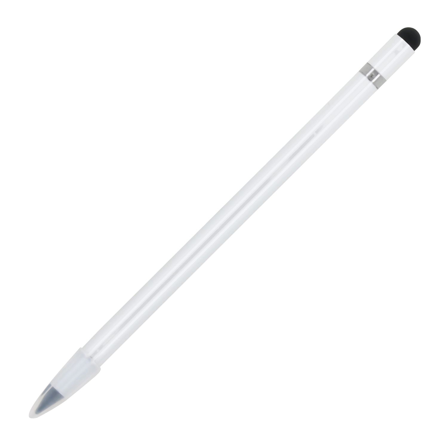 Duurzaam aluminium potlood met gum, Kleur: Wit
