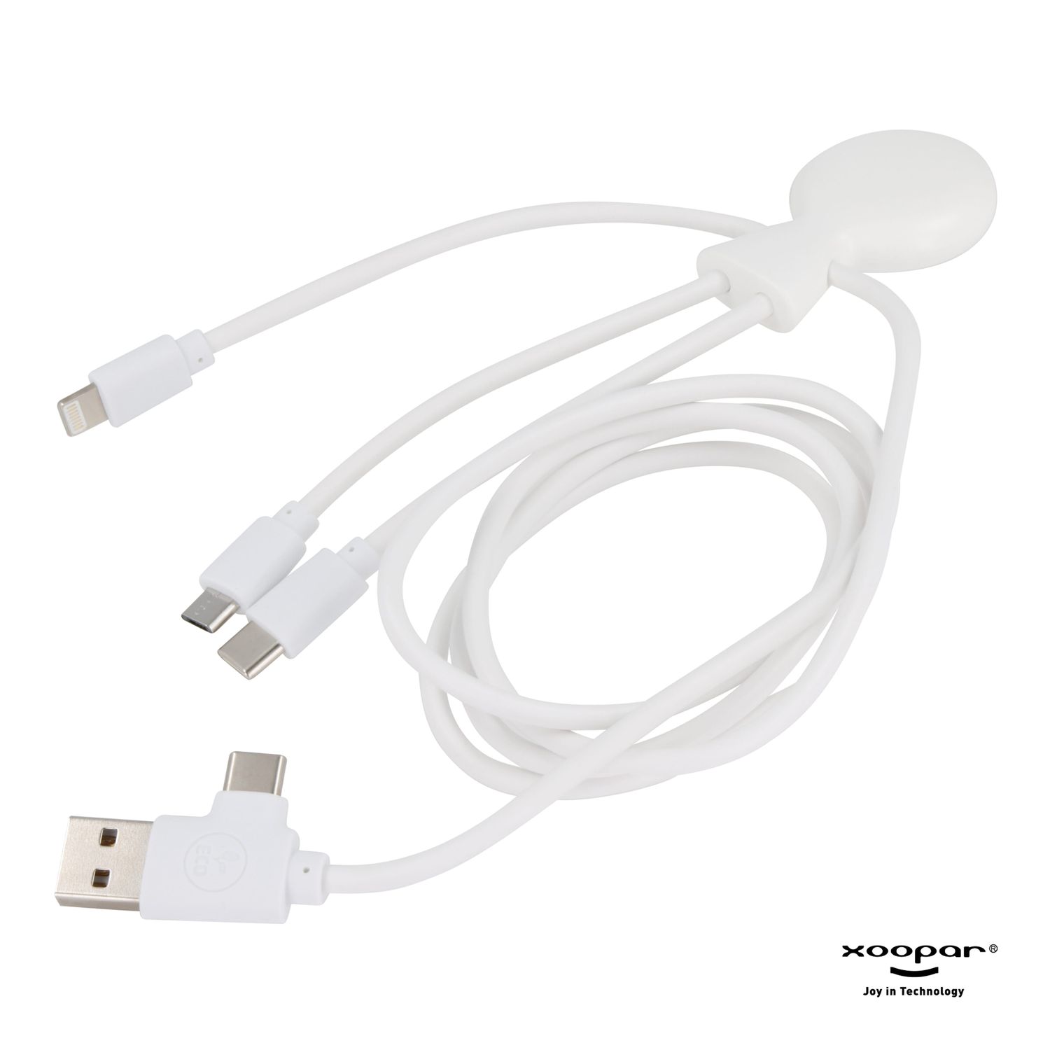 3199 | Xoopar Mr. Bio Powerbank and Cable pack 7000mAh, Kleur: Wit