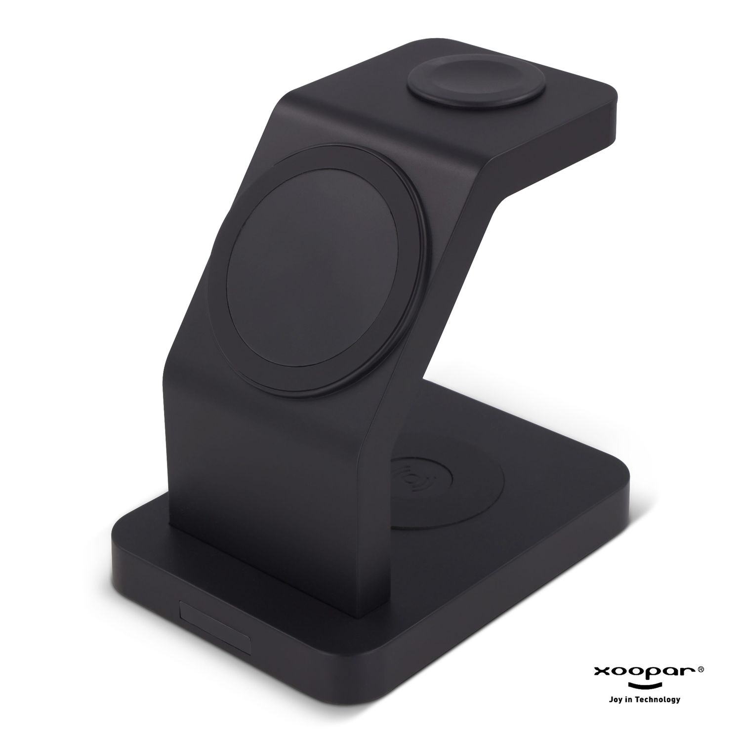 2708 | Xoopar Icon 3 in 1 Magnetic Wireless charger, Kleur: Zwart