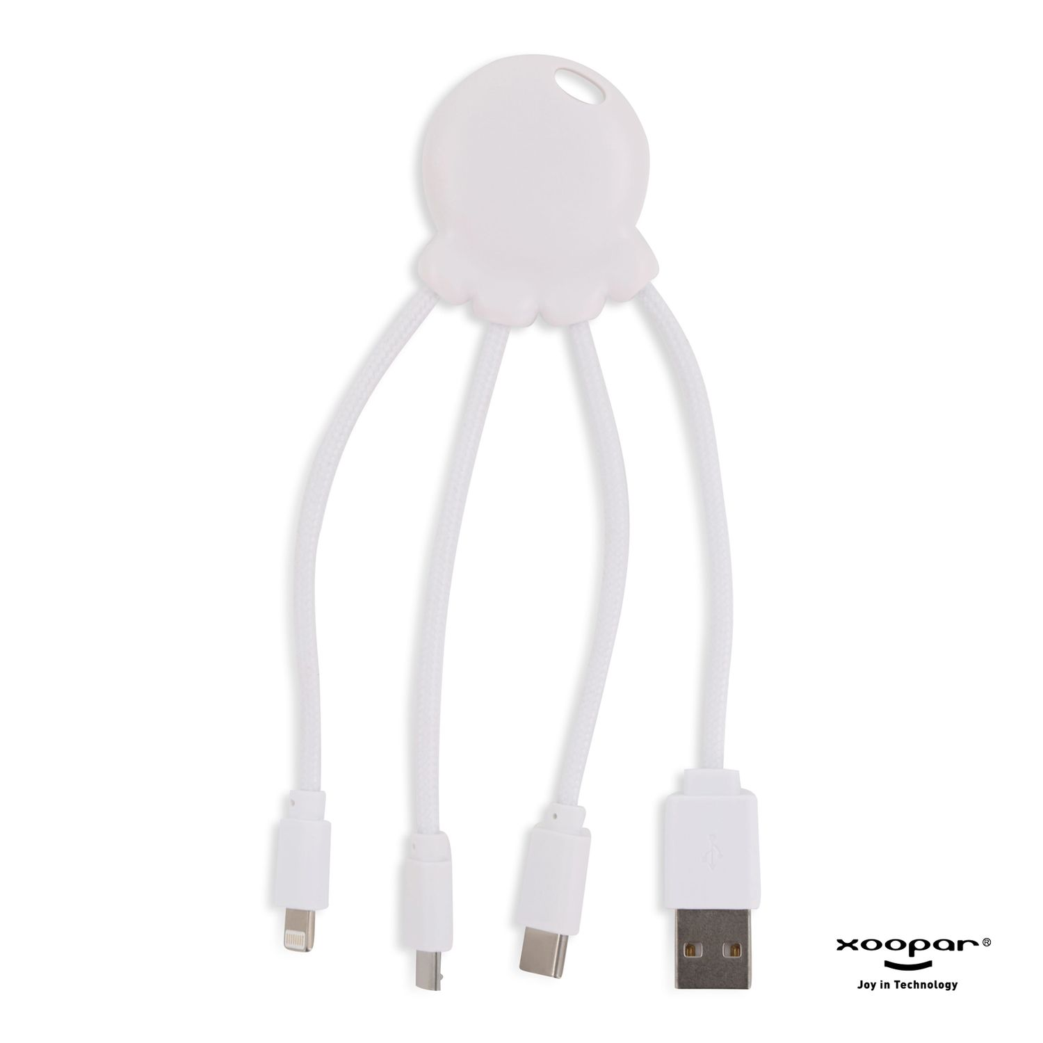 2087 | Xoopar Eco Octopus Oplaadkabel, Kleur: Wit