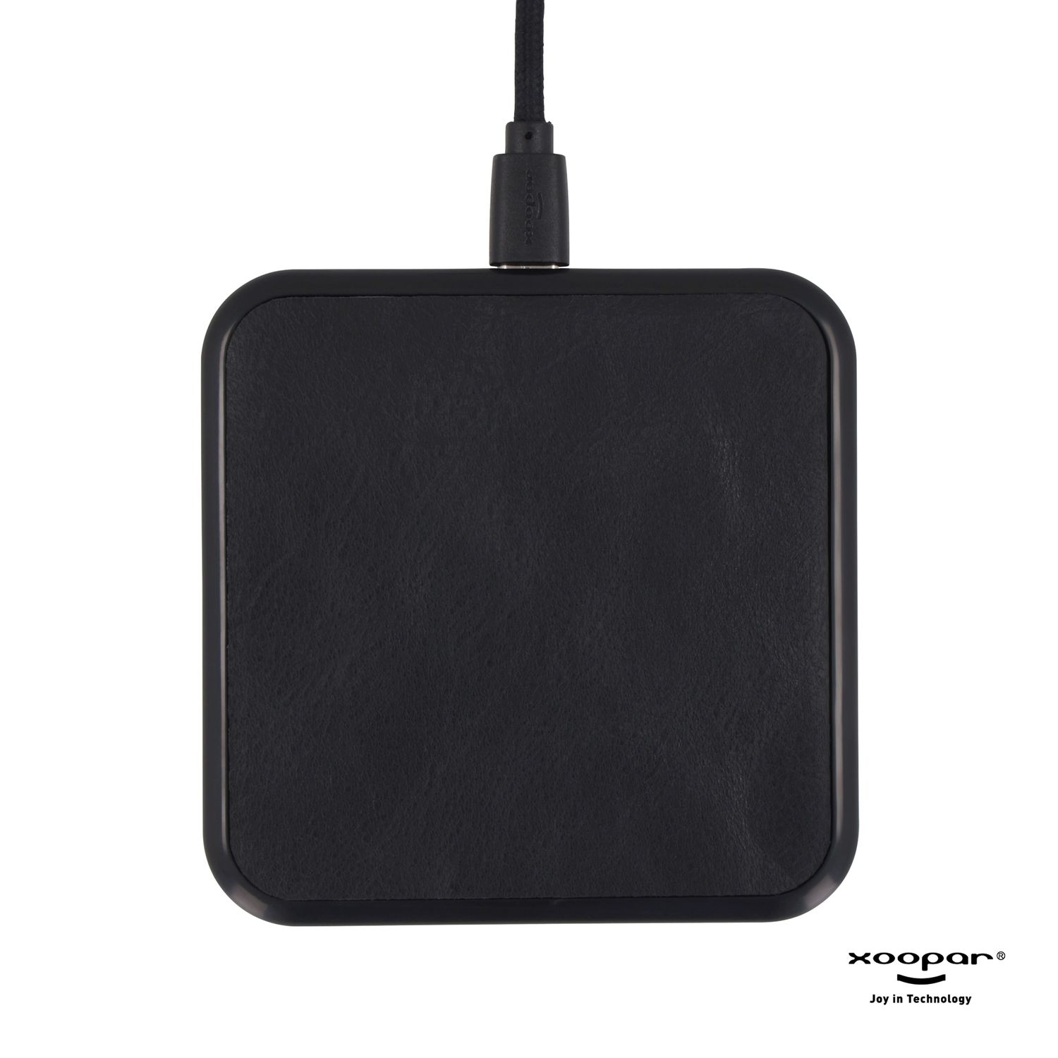 2259 | Xoopar Iné Wireless Fast Charger - Recycled Leather 15W, Kleur: Zwart